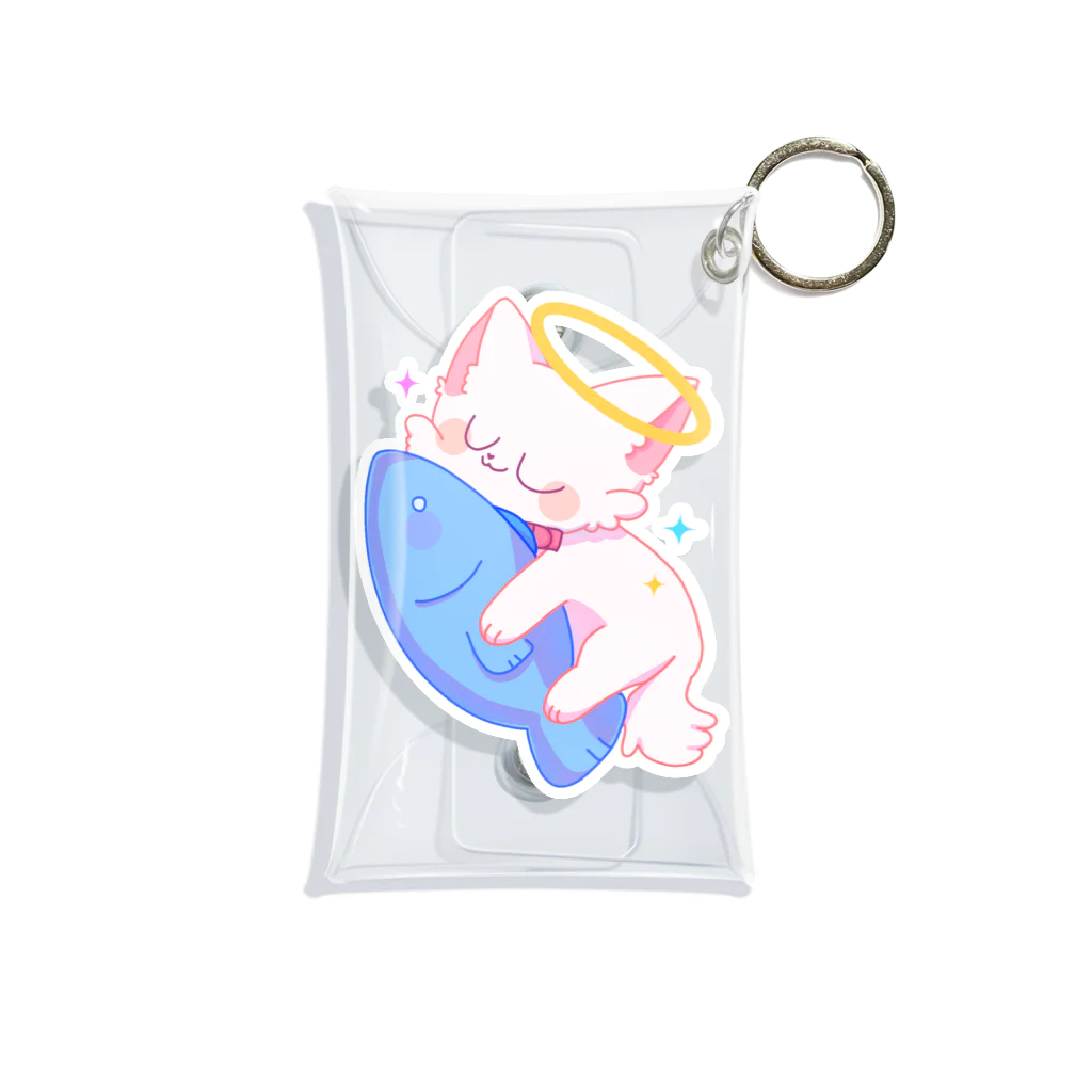 ちょこっぷのお魚大好きねこまるくん Mini Clear Multipurpose Case