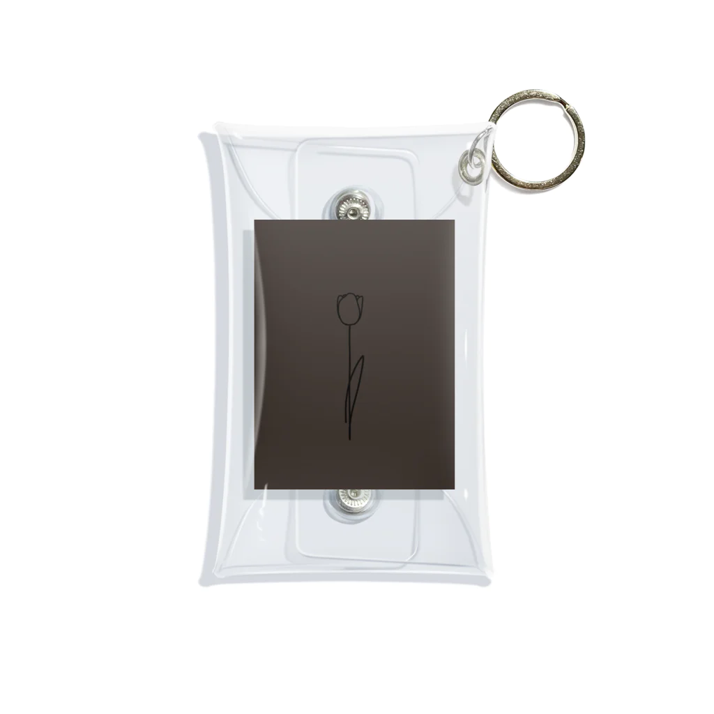 rilybiiの darkcharcoal chocolateBrown Mini Clear Multipurpose Case