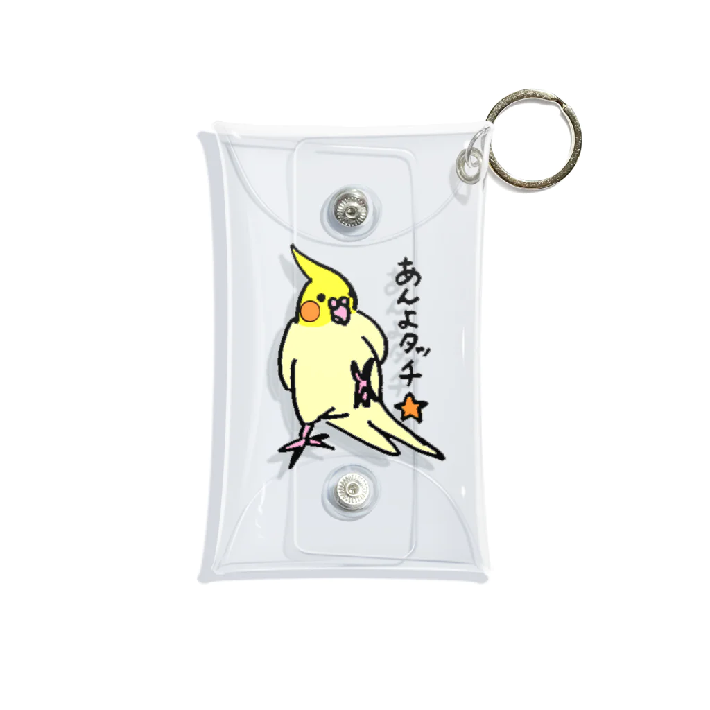 すなねことぽいんちょのオカメインコ　ポインチョ　あんよタッチ　 Mini Clear Multipurpose Case