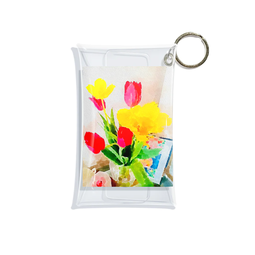 Hanamusubi001の水彩画風チュウリップ Mini Clear Multipurpose Case