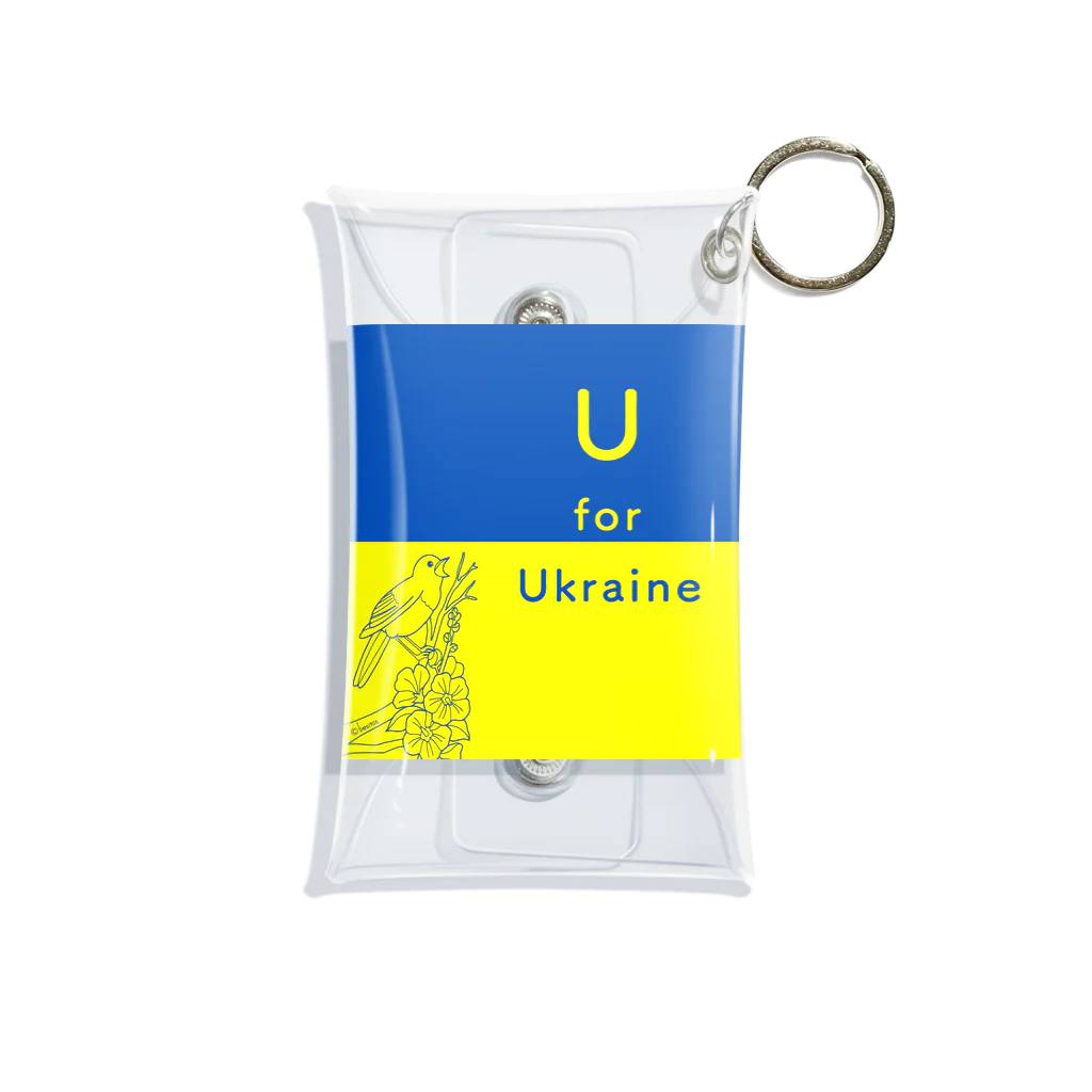 besitos ウクライナ支援の“U for Ukraine”ウクライナ支援 ミニクリアマルチケース