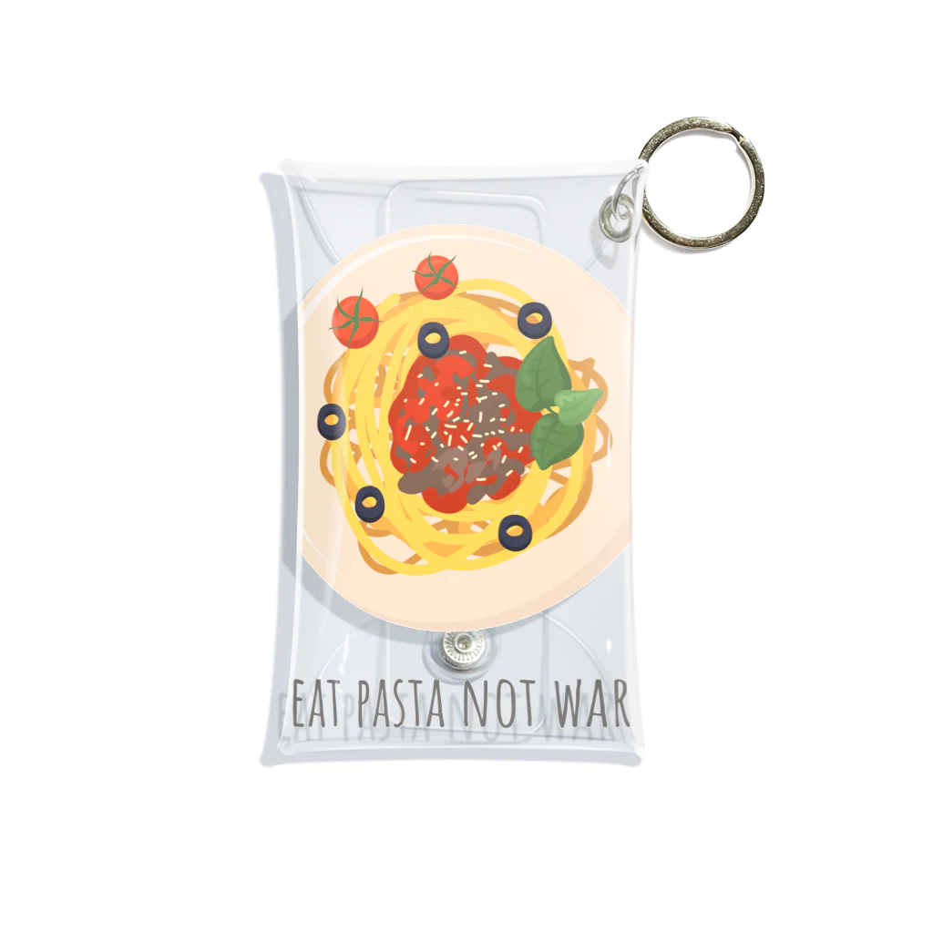 空とスパゲティのお店の戦争ではなくパスタを食べよう Mini Clear Multipurpose Case