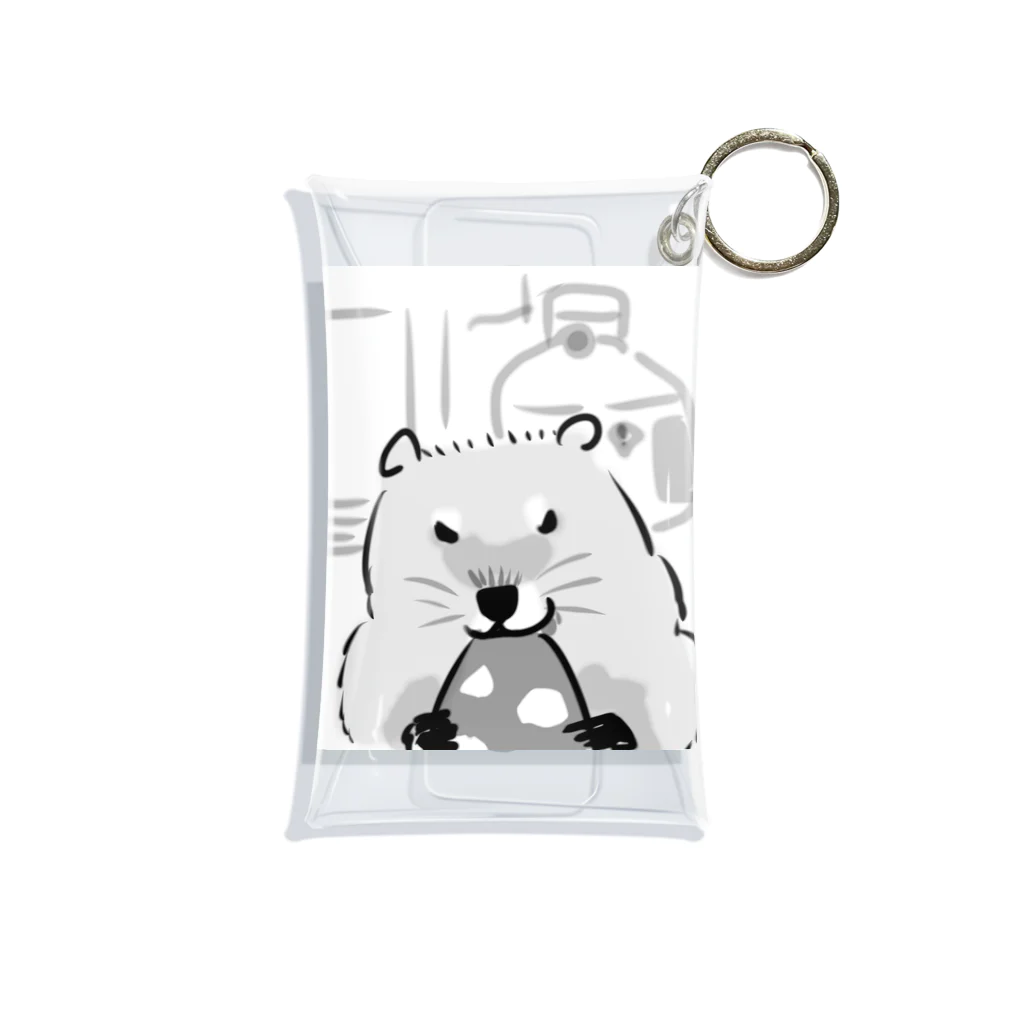 a.k.a kakのウッド・チャック（ピザ） Mini Clear Multipurpose Case