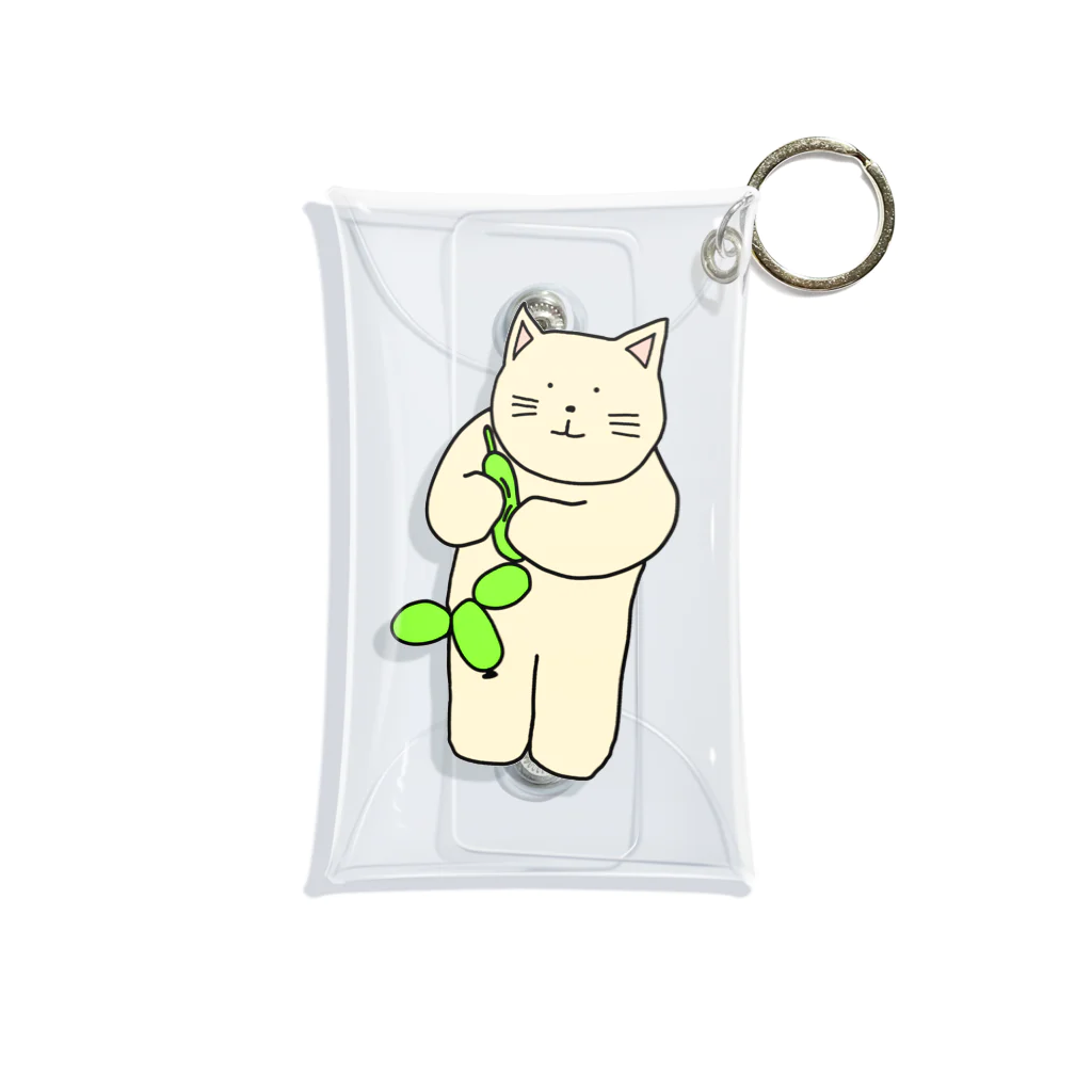 ＋Whimsyのバルーンアートねこ Mini Clear Multipurpose Case