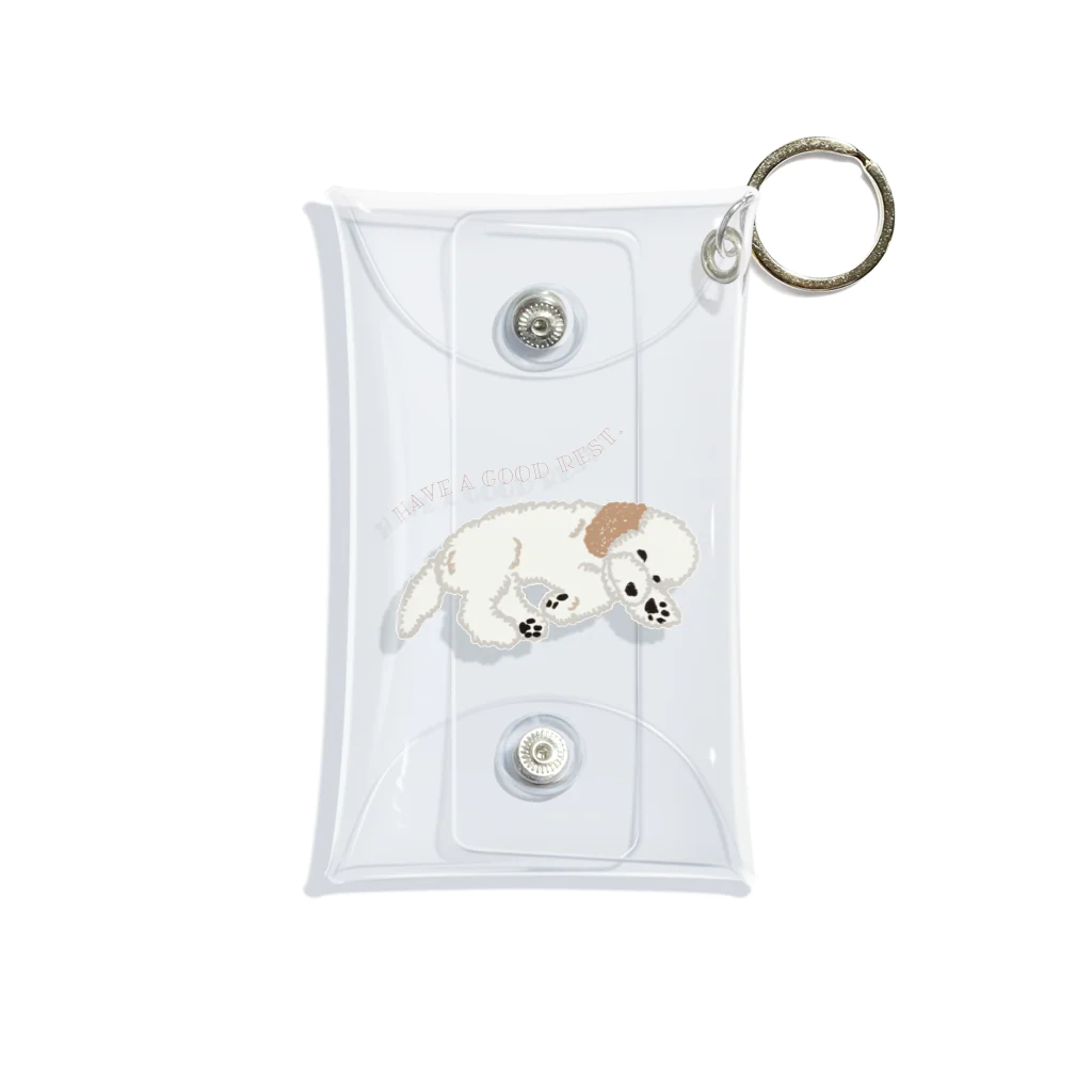 DOG FACEのトイプードル【わんデザイン 4月】 Mini Clear Multipurpose Case