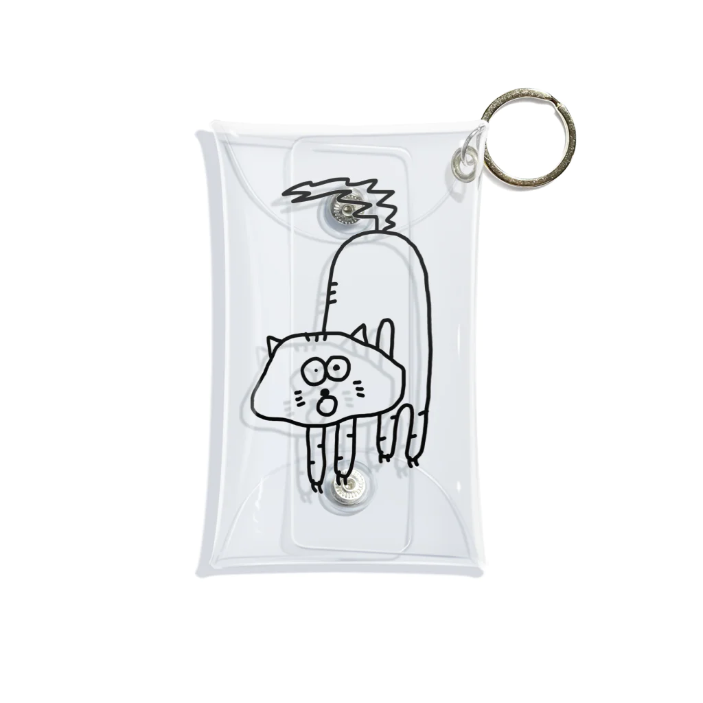 momozuki のびびりたおしねこ Mini Clear Multipurpose Case