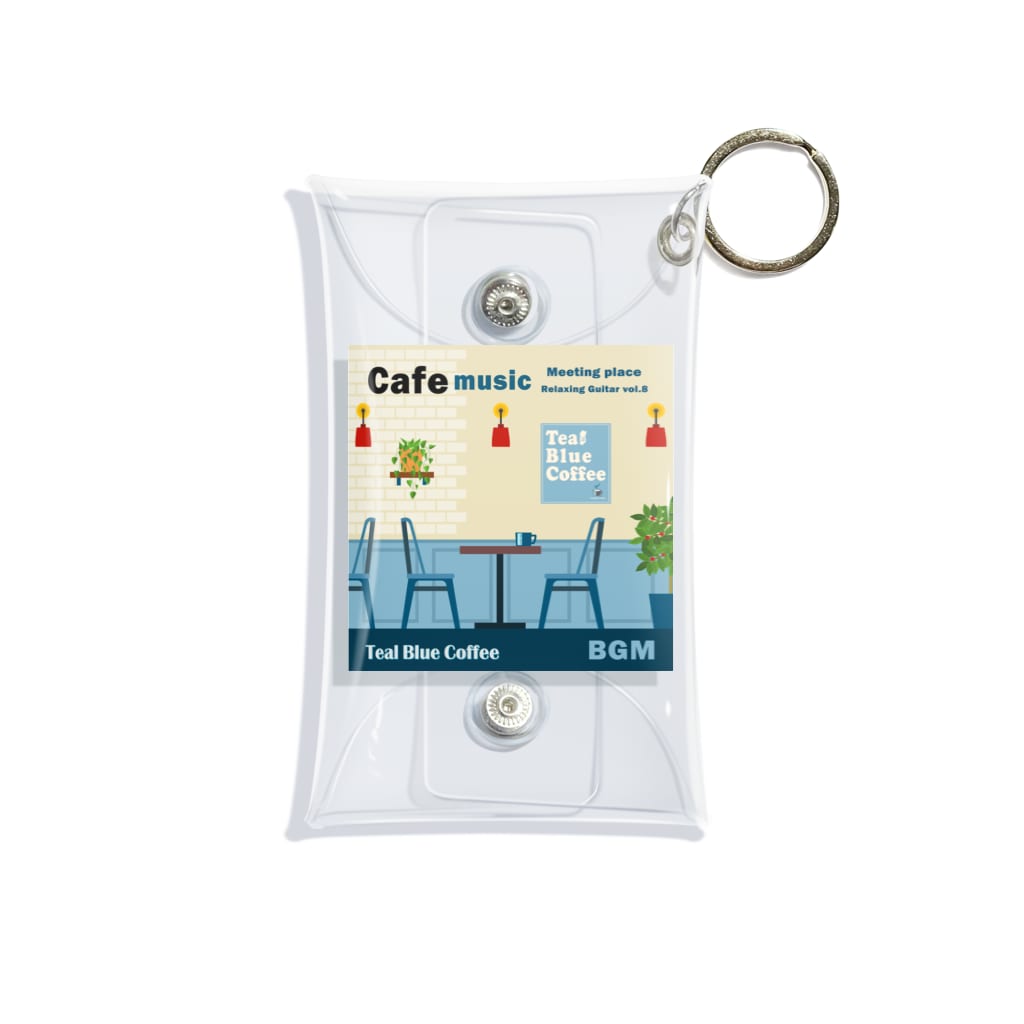 Teal Blue CoffeeのCafe music - Meeting place - Mini Clear Multipurpose Case