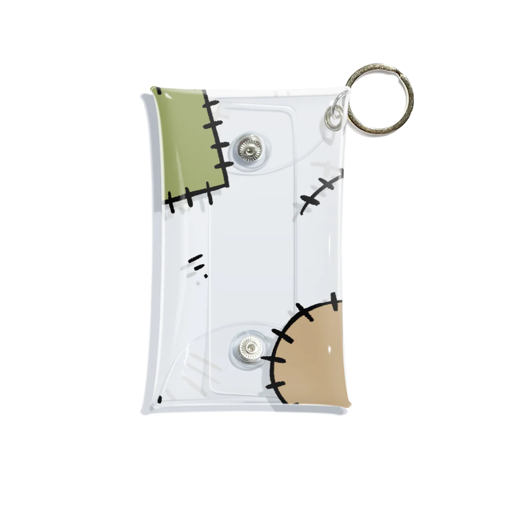 kimchinのマンガのつぎはぎ ビンボーなTシャツ Mini Clear Multipurpose Case