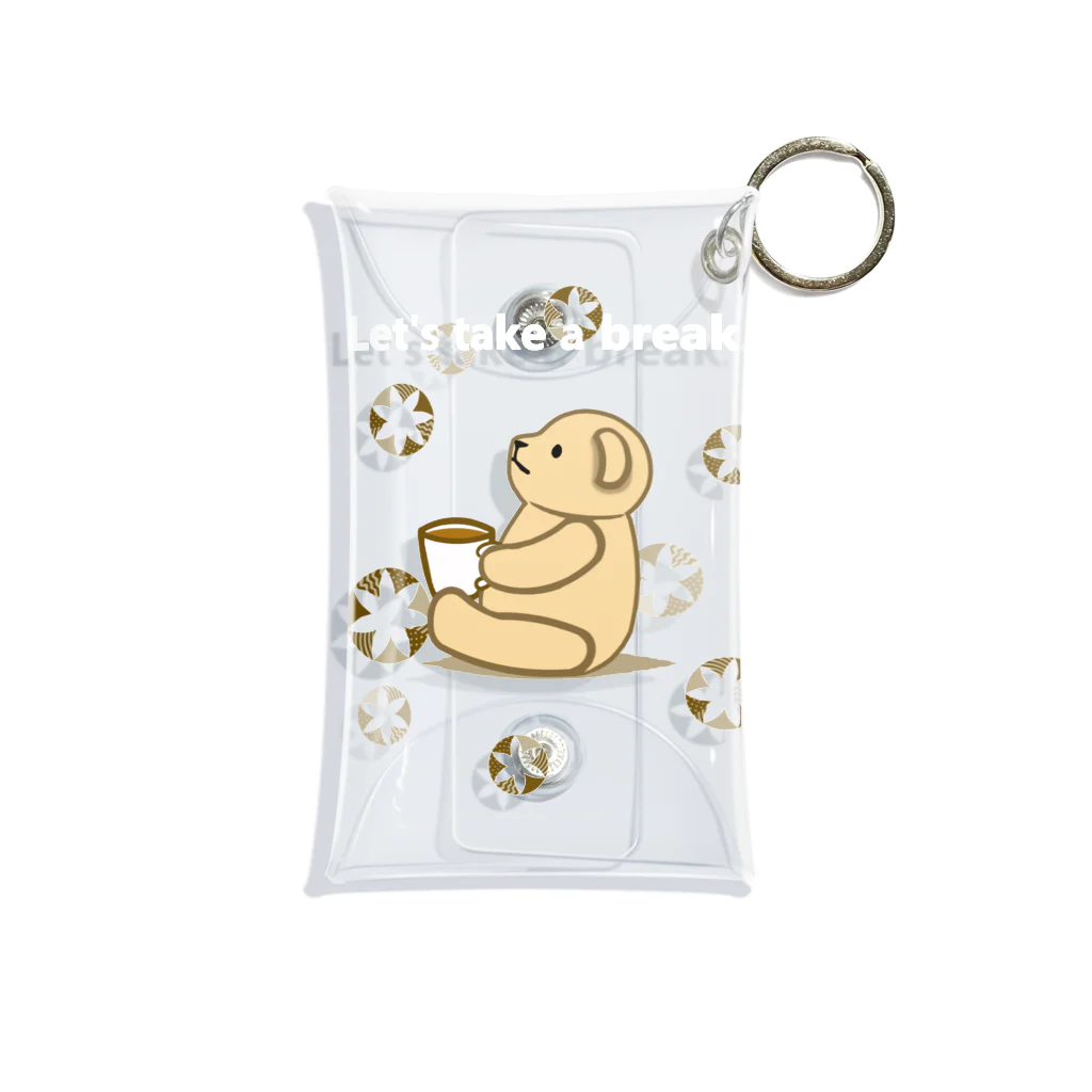 PERIDOTのcoffee break（ロゴが白） Mini Clear Multipurpose Case