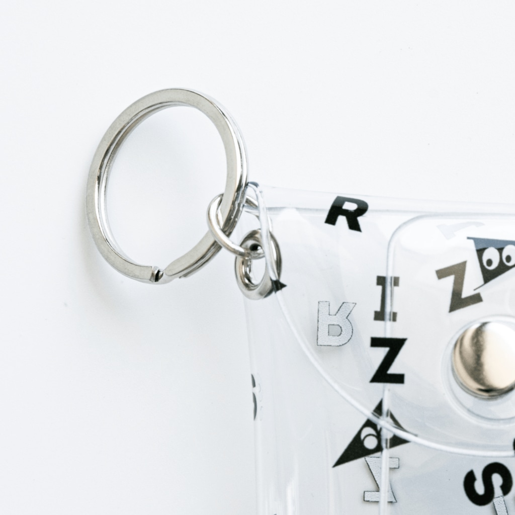 inadayaのオカメ Mini Clear Multipurpose Casecomes with a handy key ring