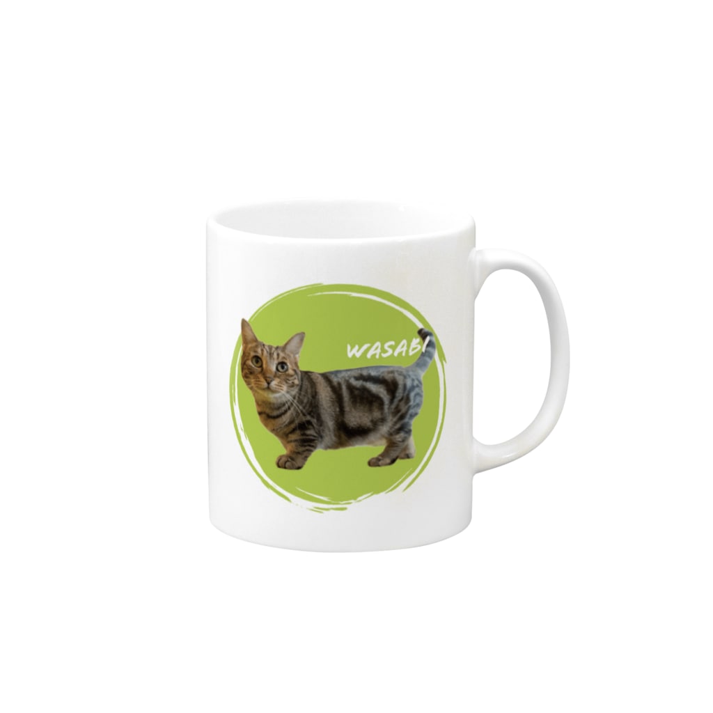 ひとり猫カフェにあにゃあ わさびちゃん Mug By 猫カフェにあにゃあグッズショップ Catcafenearnya Suzuri