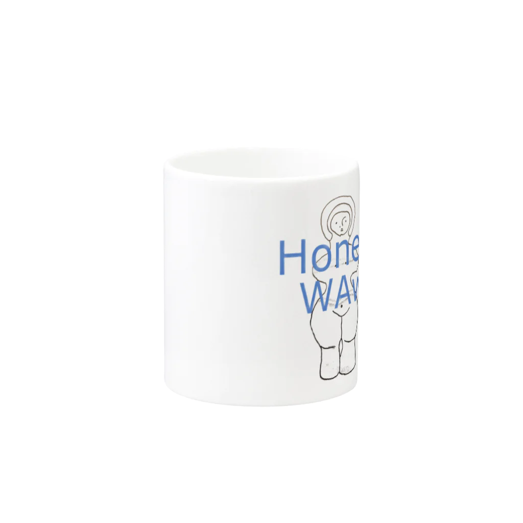 のんびりちゃんSHOPのは　に　わ　　honey wow Mug :other side of the handle