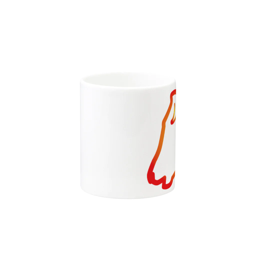 nestori shopの牛の横顔 Mug :other side of the handle