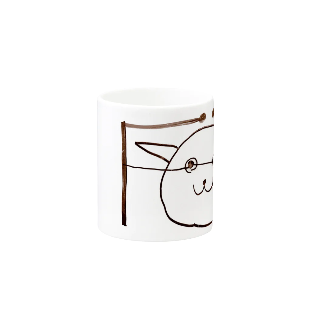 Let's C Design - design shop -のMegane Cat Mug :other side of the handle