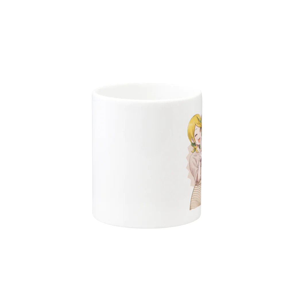 #とちぎけんV25 Official Shopの【宇都宮】雷都つづみ/餃子食べてみっかい？ver. Mug :other side of the handle