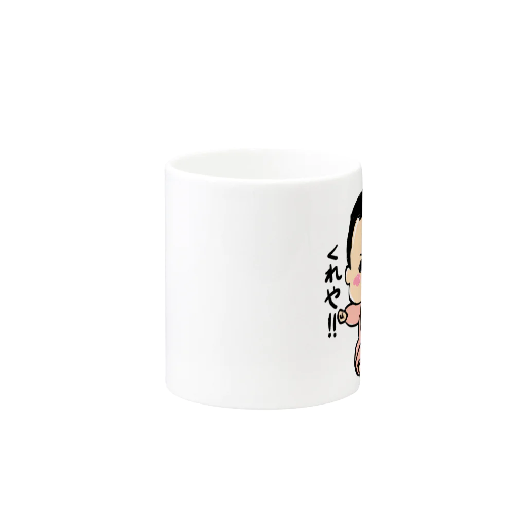 あかちゃんぽんぽんのおっぱいギャング Mug :other side of the handle