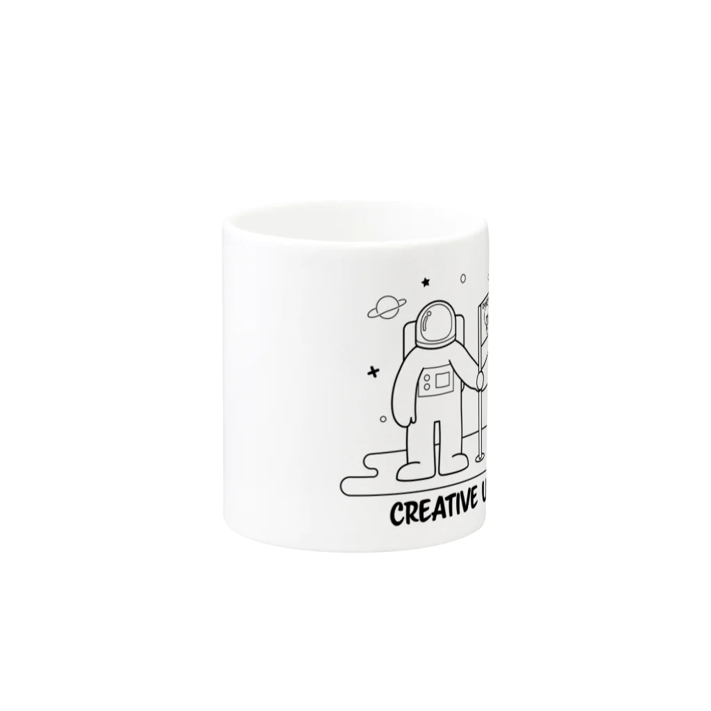 Double O のクリエイティブユニバース Mug :other side of the handle