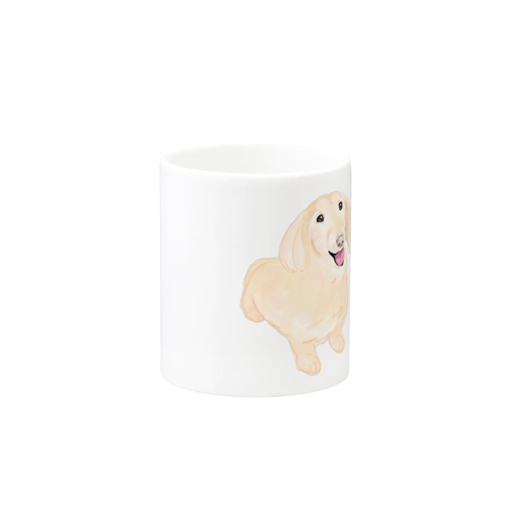 hanapecha_wannyanの仲良しダックスちゃん Mug :other side of the handle