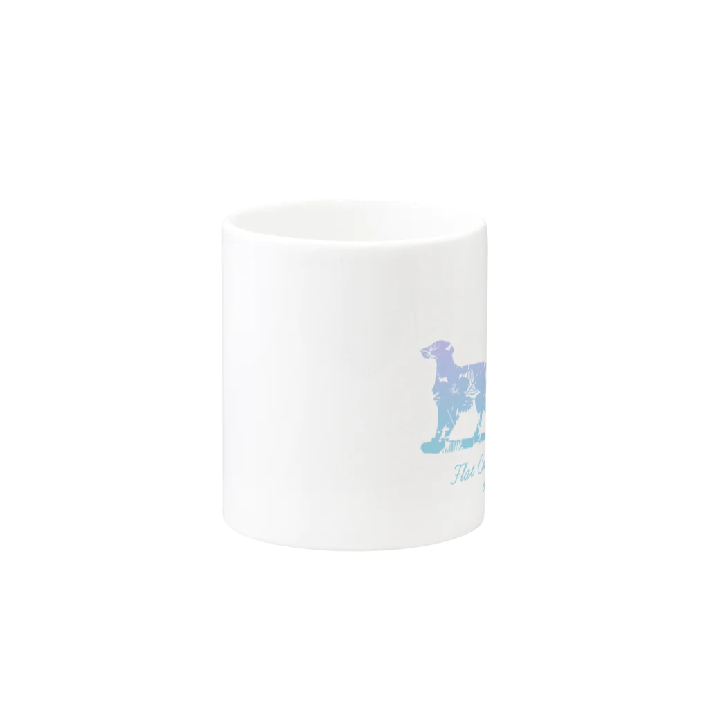 AtelierBoopの花sun-supdog-フラットコーテッドレトリバー Mug :other side of the handle