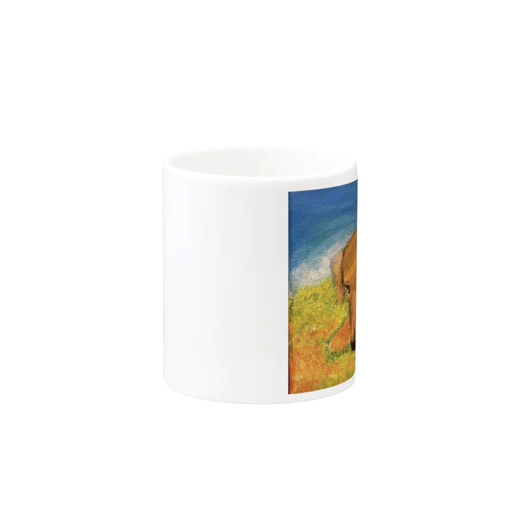 ギャラリー縁のダックスフンド Mug :other side of the handle