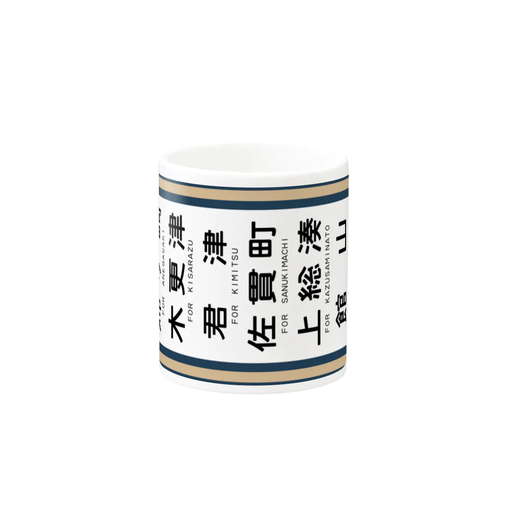 【鉄道グッズ】こくてついろの【鉄道グッズ】113系 横須賀色 側面方向幕風 内房線 Mug :other side of the handle