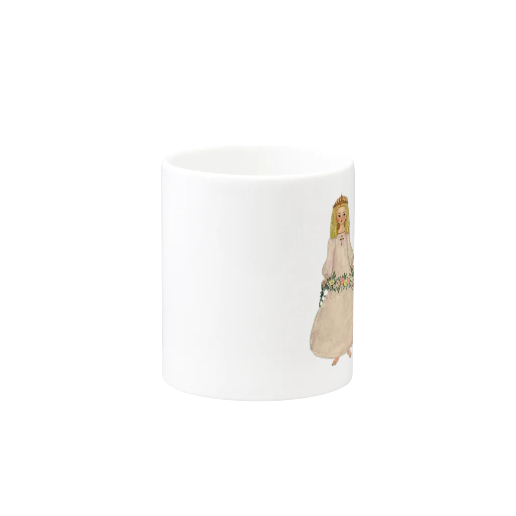 ヤマネコ。の部屋のガーランド Mug :other side of the handle