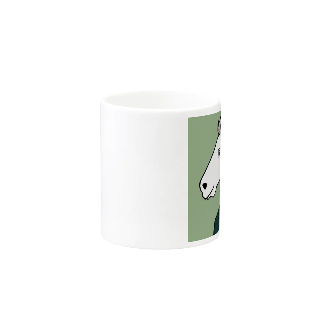 UmaJockey's ShopのUMAGAO collection Mug :other side of the handle