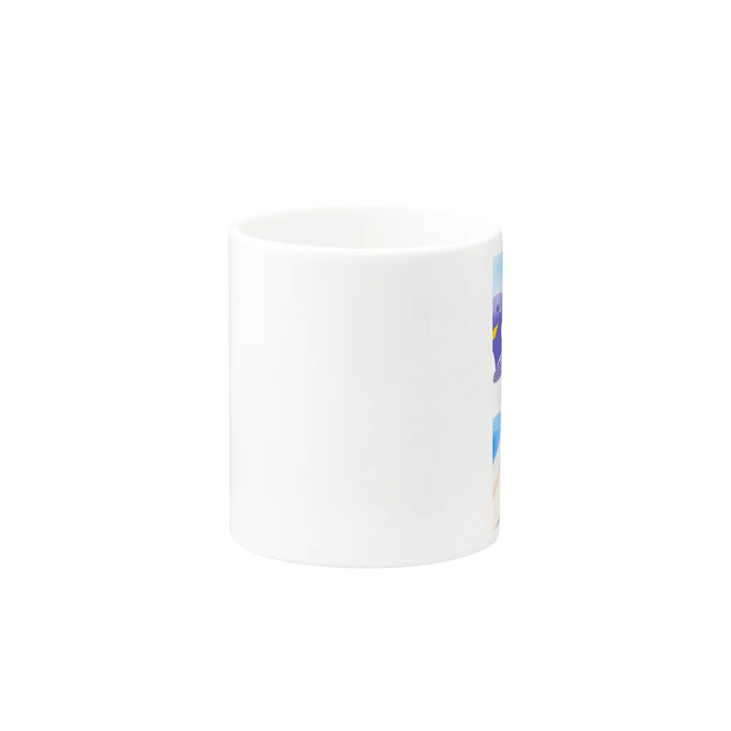 pumuz屋さんの青髪のかわいい女の子(夏) Mug :other side of the handle