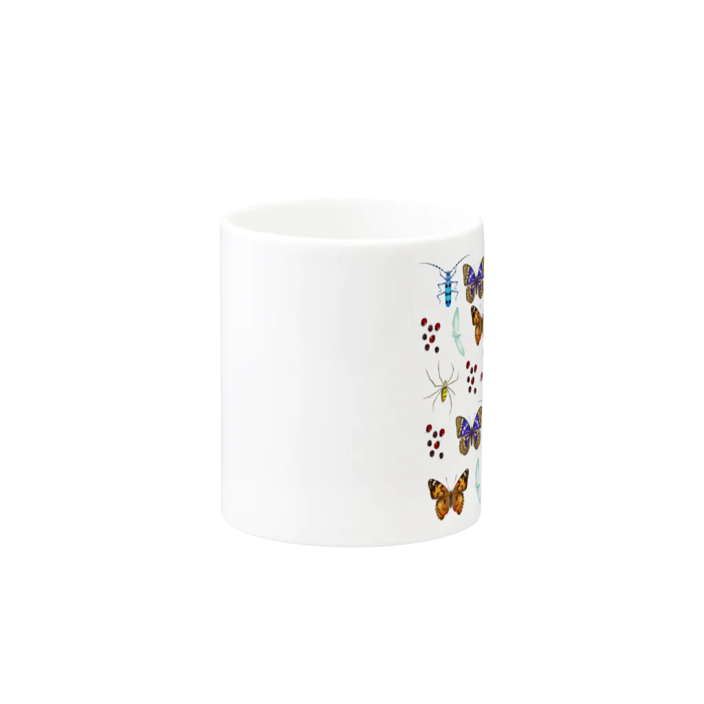 Rebirth－グッツショップ－の虫の柄 Mug :other side of the handle