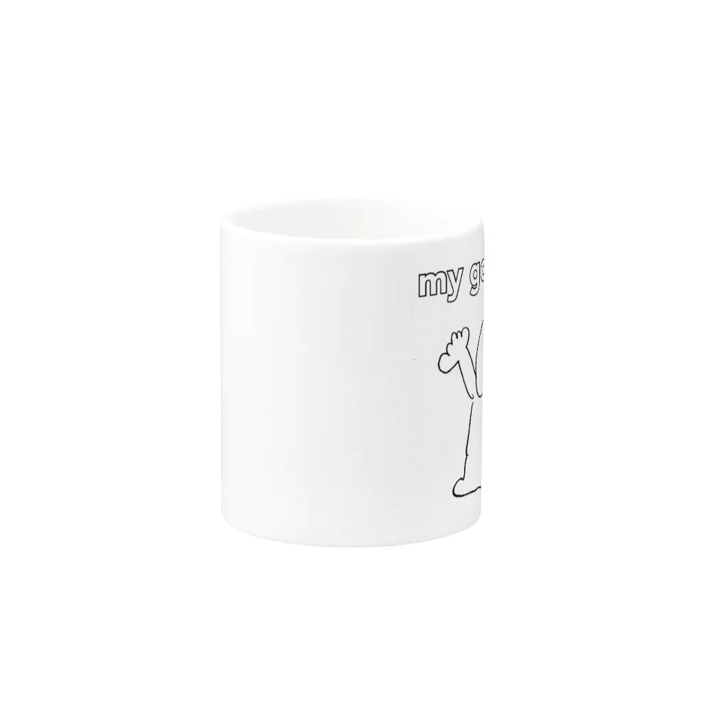 むむむのおーまいぐっどねす Mug :other side of the handle