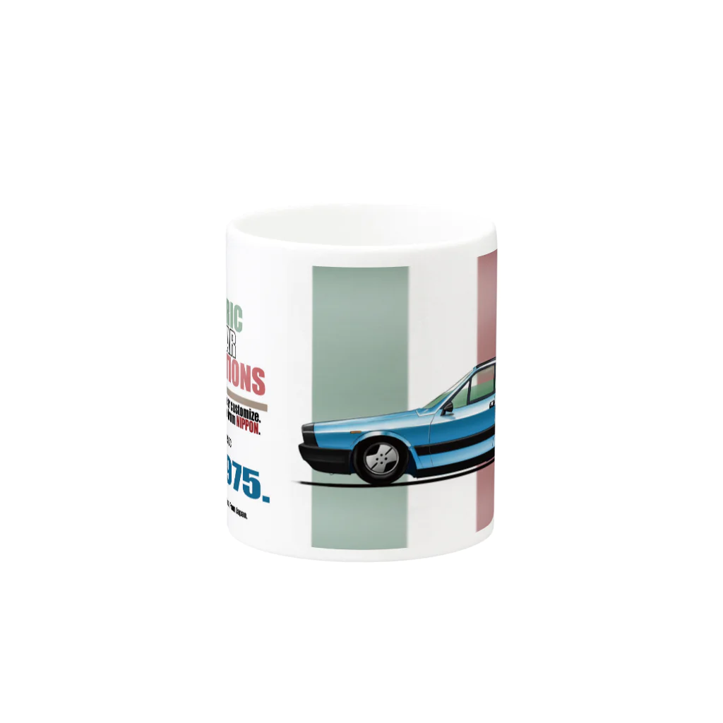 Frydayの車のマグ（ライトブルー） Mug :other side of the handle