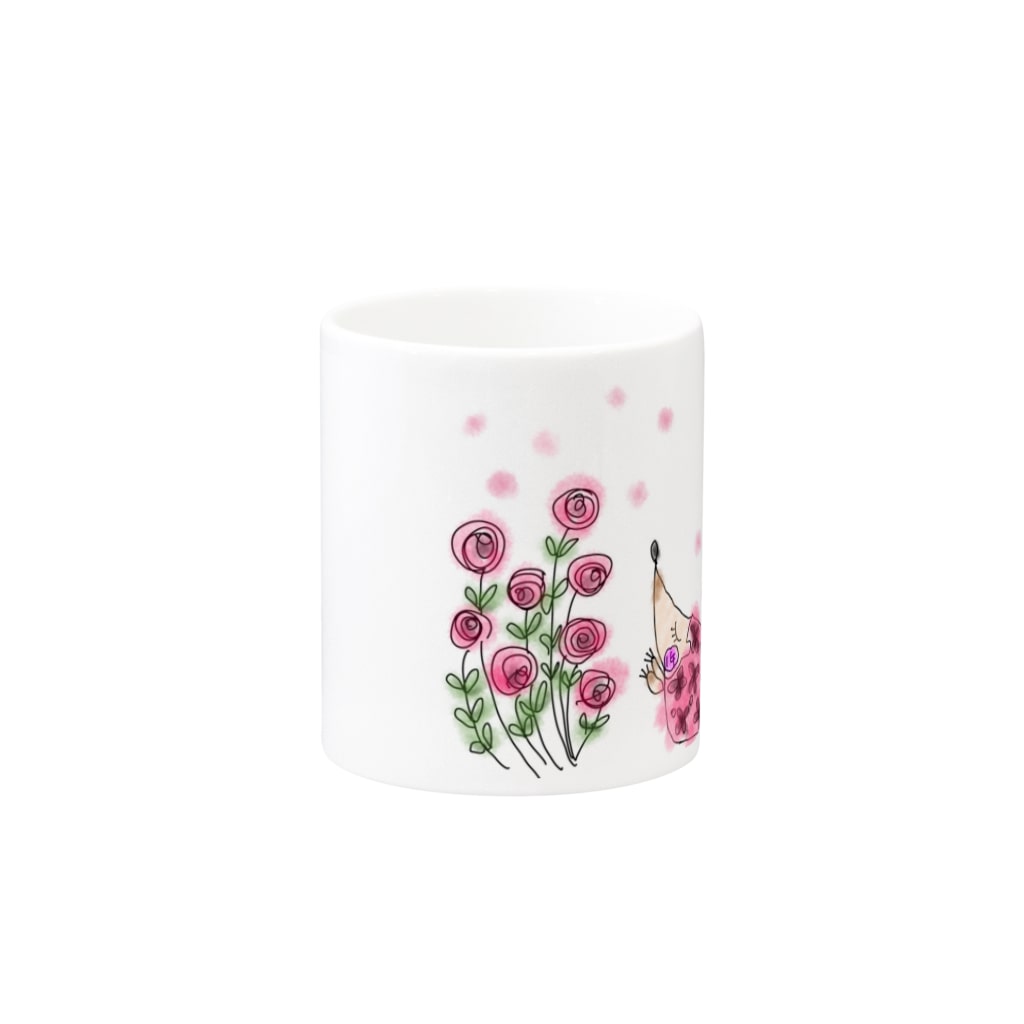 innmi′s galleryの花ネズミ Mug :other side of the handle