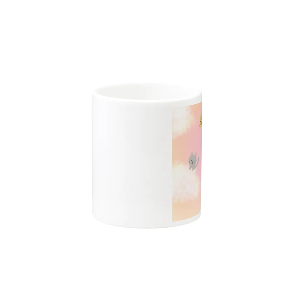 どんぐり🌈🍀のふわふわ猫の楽園 Mug :other side of the handle