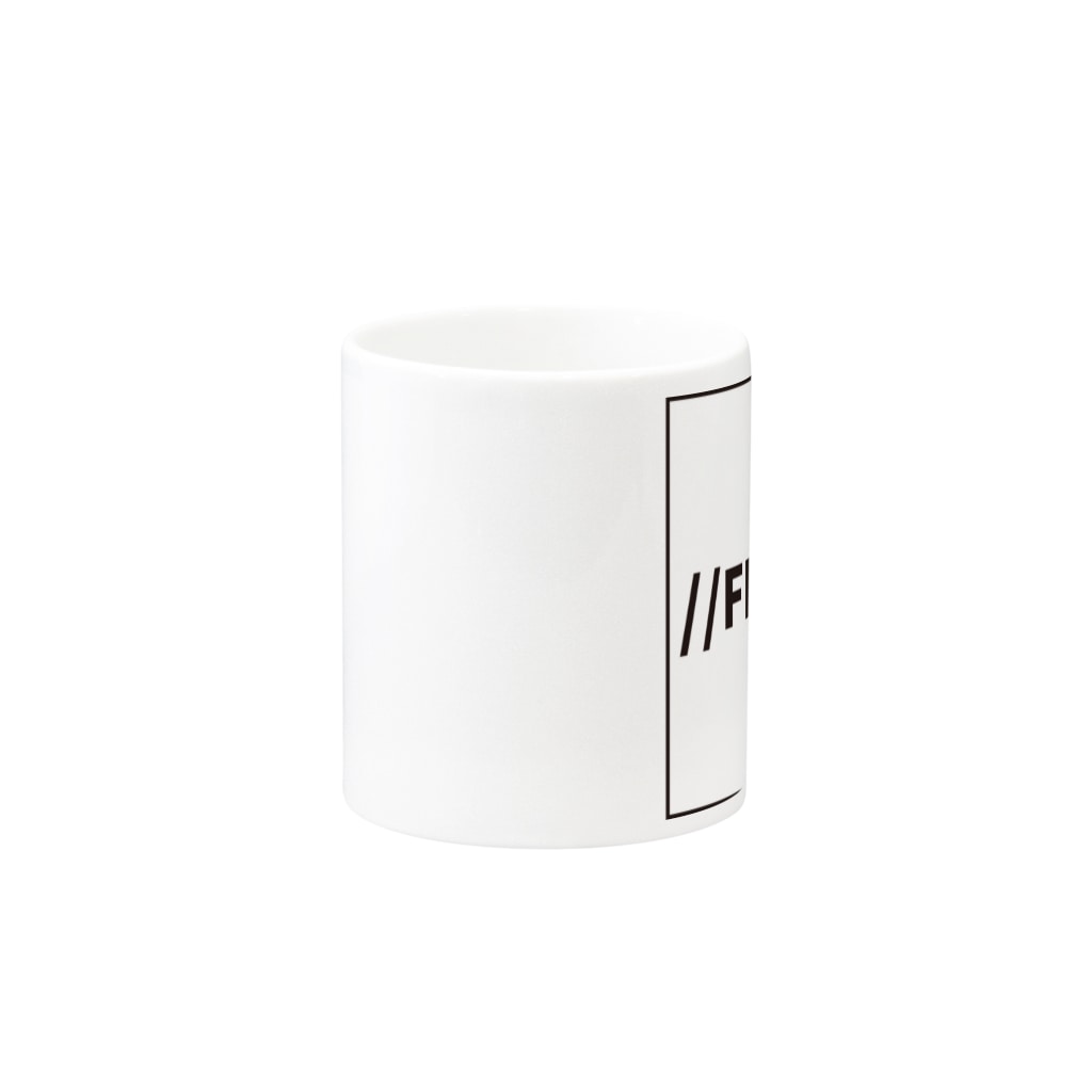 ヒスねこのFIXME Mug :other side of the handle