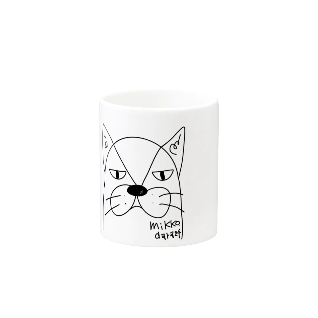 dara24の猫のダラ Mug :other side of the handle