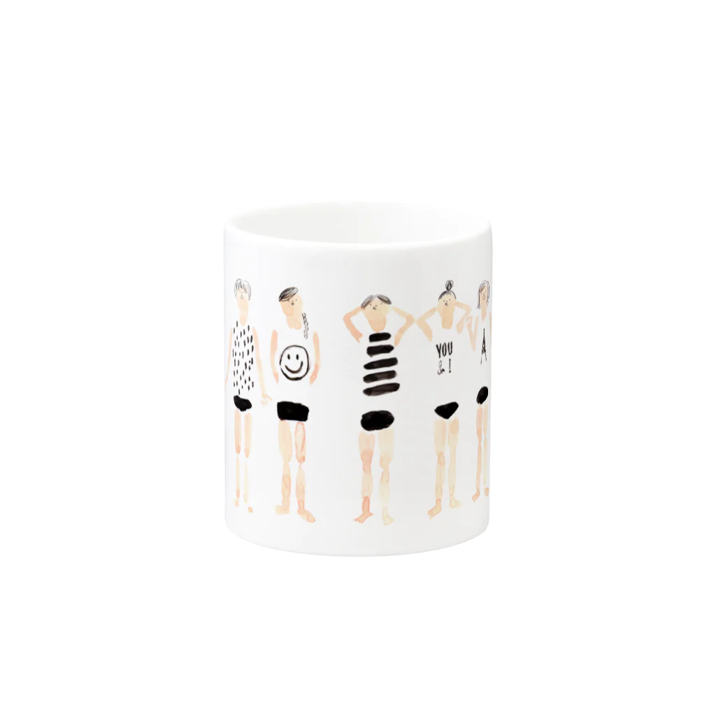 まるいいぬのgirls Mug :other side of the handle