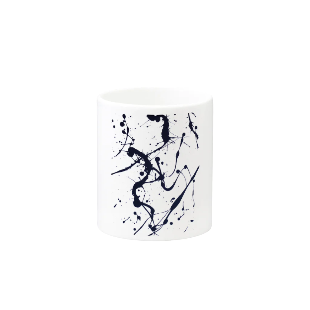 Rebirth Art StudioのBLACK INK 001 Mug :other side of the handle