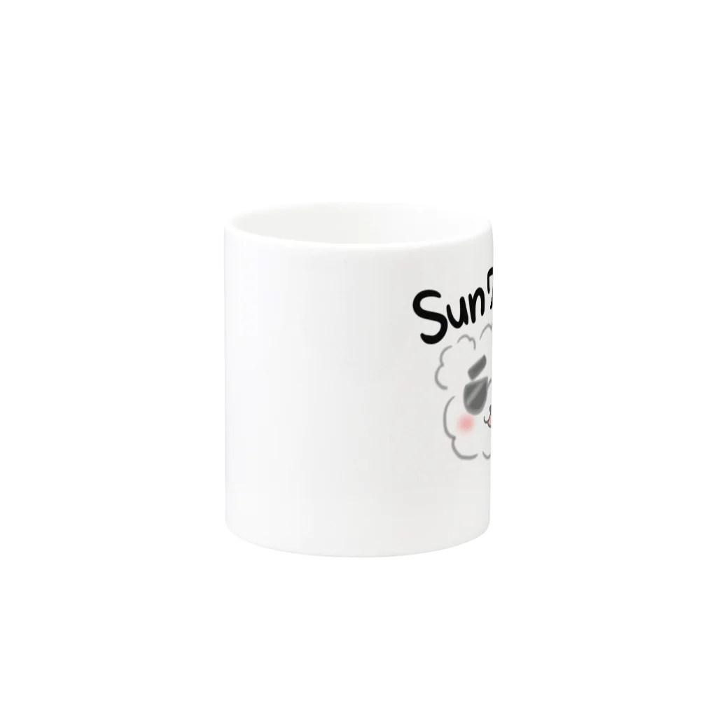 P_aquaのサングラチュー（黒文字Ver） Mug :other side of the handle