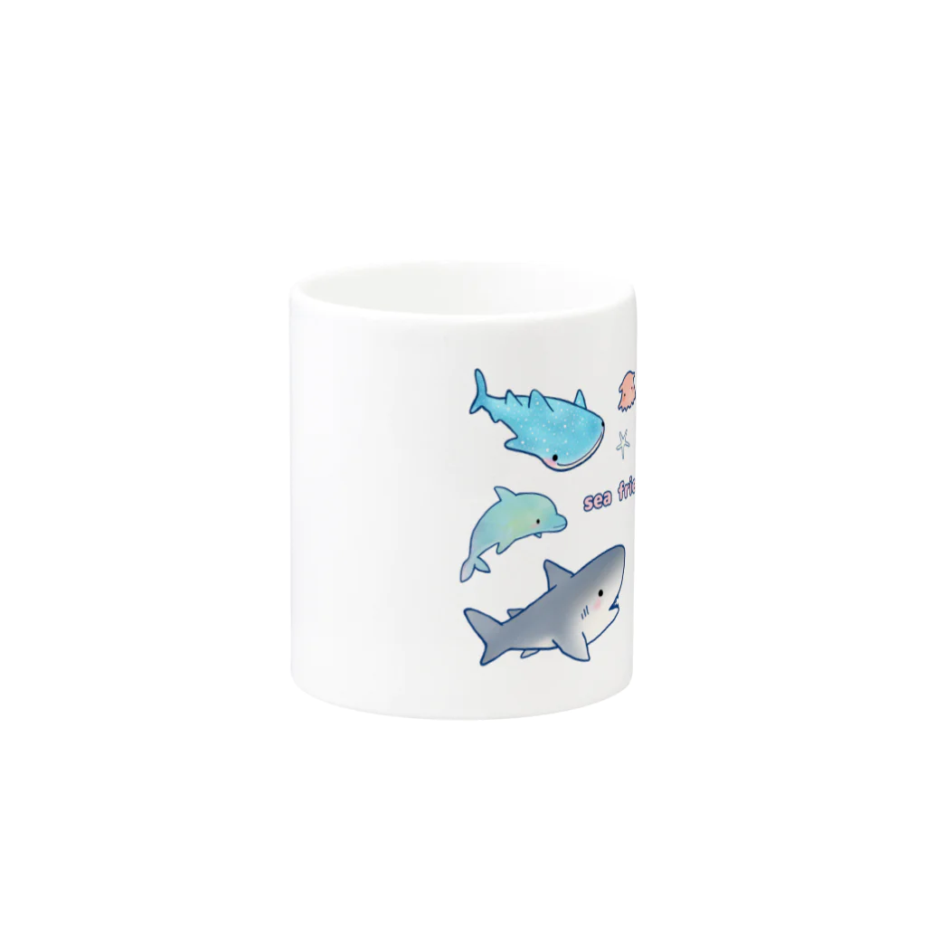 まぁの海の生き物屋さんのsea friends Mug :other side of the handle