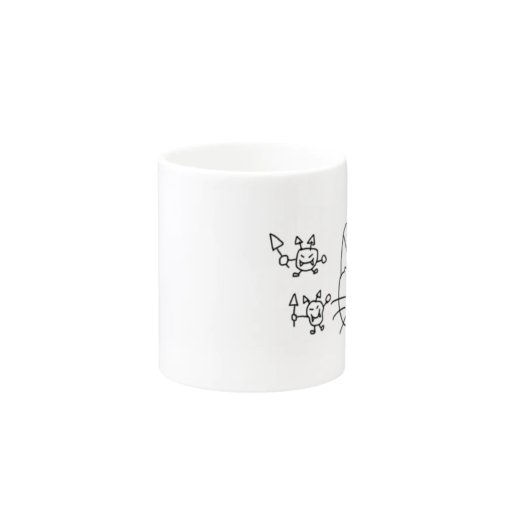 ほっこりの虫歯ニャン Mug :other side of the handle