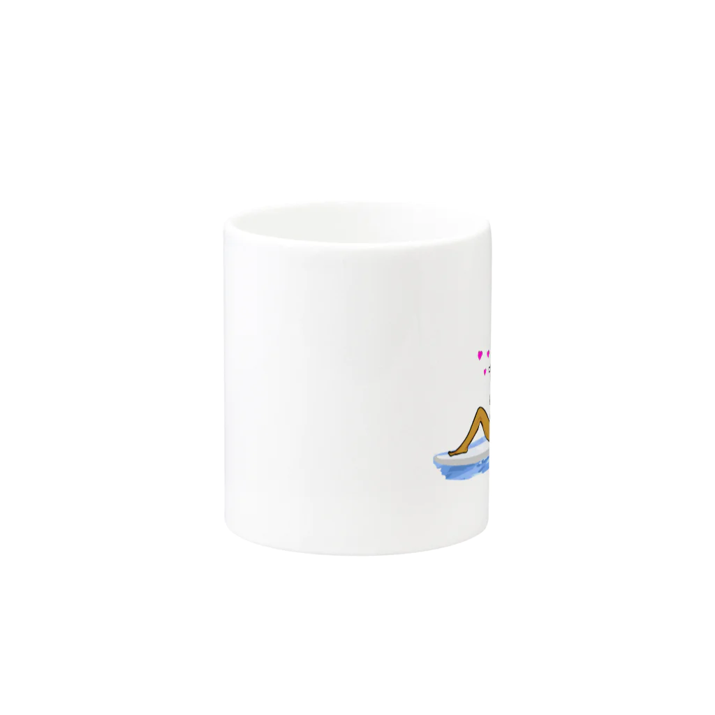 LIKE A GLIDING BIRDのSUP Mug :other side of the handle