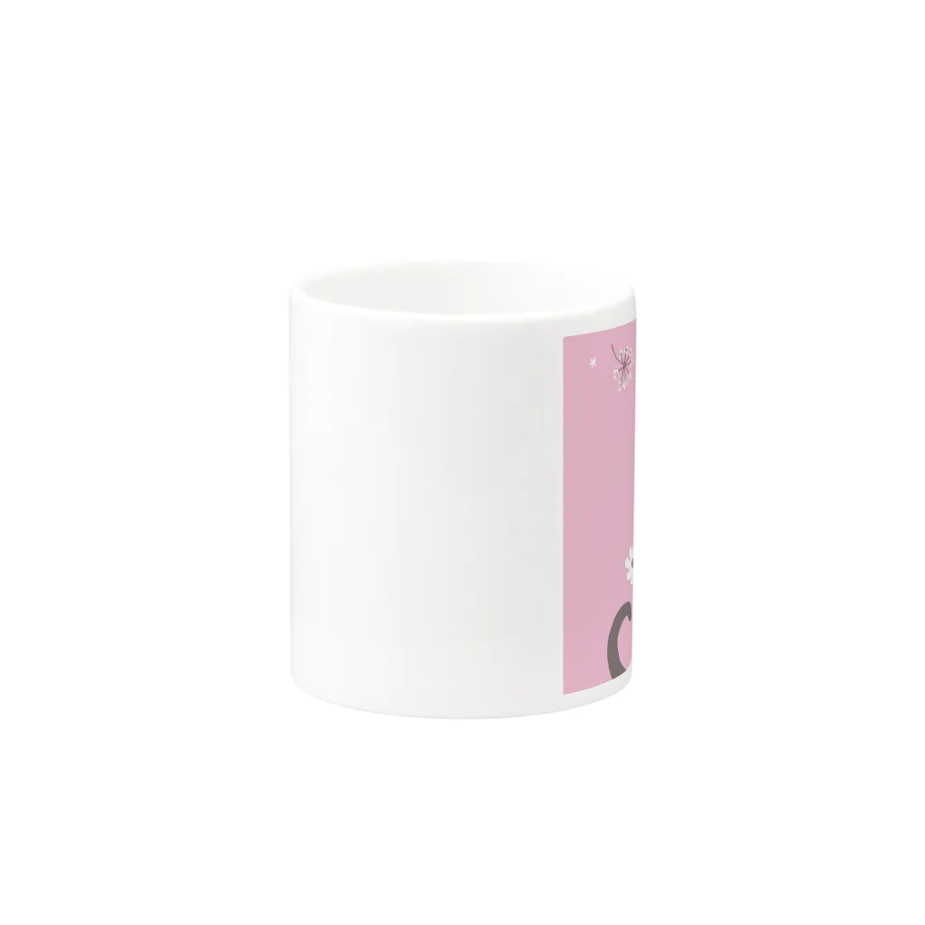 necomanmahouseのhana-pink Mug :other side of the handle
