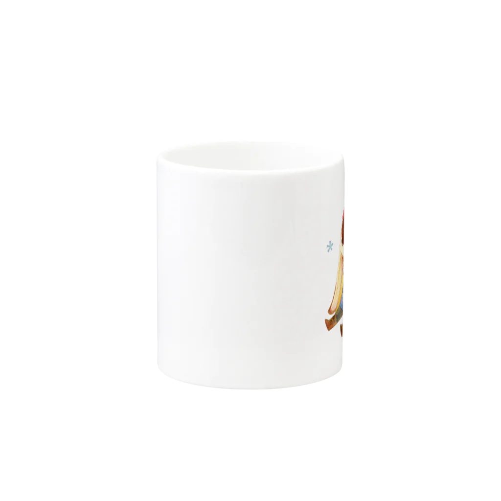 Tea Drop Sのおすわり Mug :other side of the handle