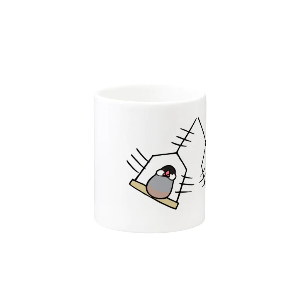 subacoのぶんぶん文鳥（さくら） Mug :other side of the handle