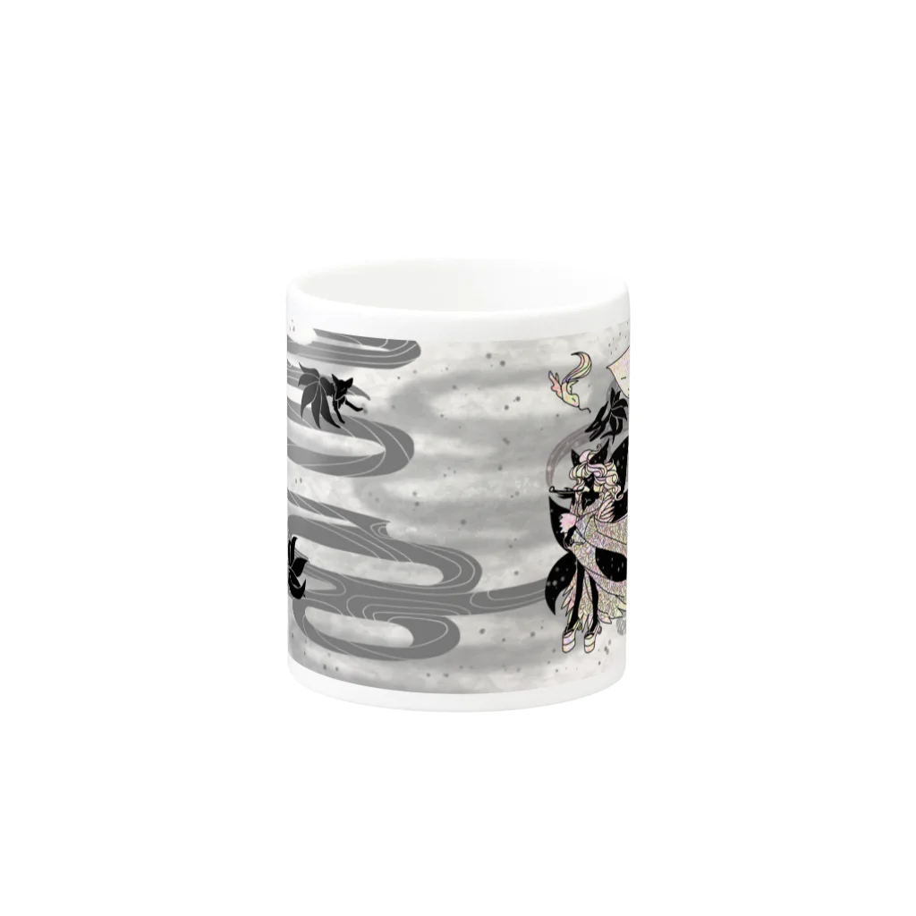 ❀花狐庵❀-HanaKoAn-の「百歳」Series * Hyakkiyako"HanaKoAn"ver. Mug :other side of the handle