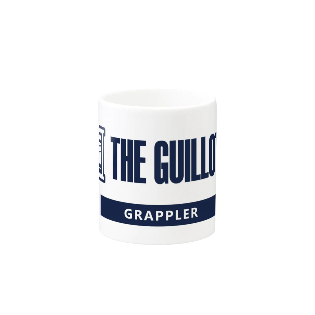 The ギロチン SHOPのTHE GUILLOTINE NAVY マグカップの取っ手の反対面