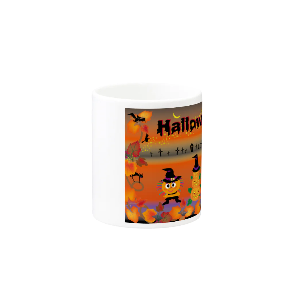 ジルトチッチのデザインボックスのクレコちゃんのハロウィンナイト Mug :other side of the handle