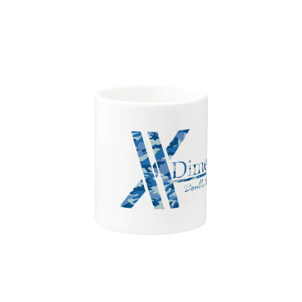 X-Dimensions team goodsのlogo arrange camo blue Mug :other side of the handle