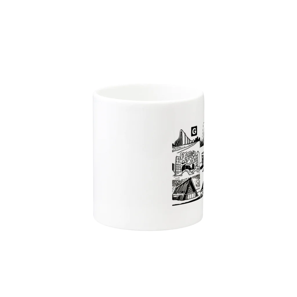 GO STORES   のまいにちけんちく Mug :other side of the handle