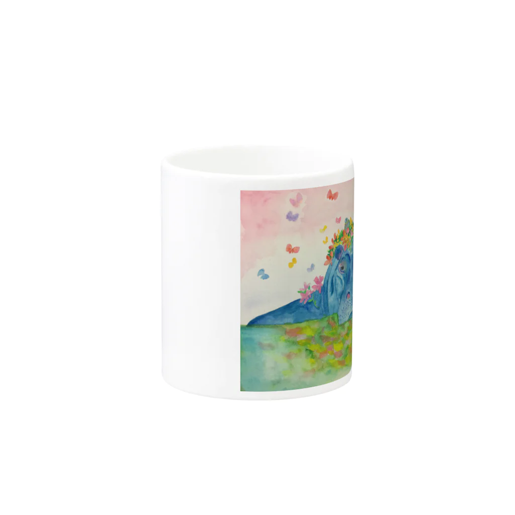 soranotanekoの花の帽子 Mug :other side of the handle